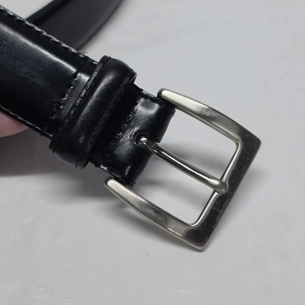 Coach Women’s Black Shine Leather Classic Belt Sz 36 Minimalist Business Casual